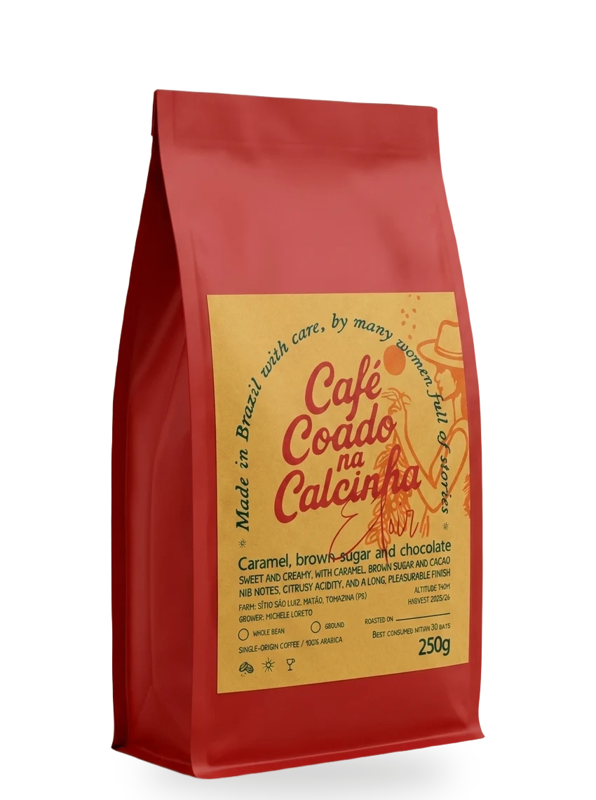 Red Eloir coffee bag with the English label, 250g